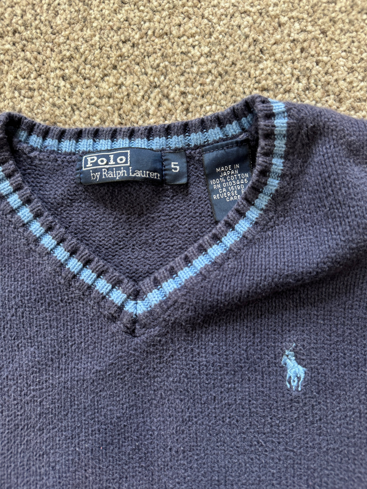 Aged 5 Ralph Lauren Navy Sweater Vest