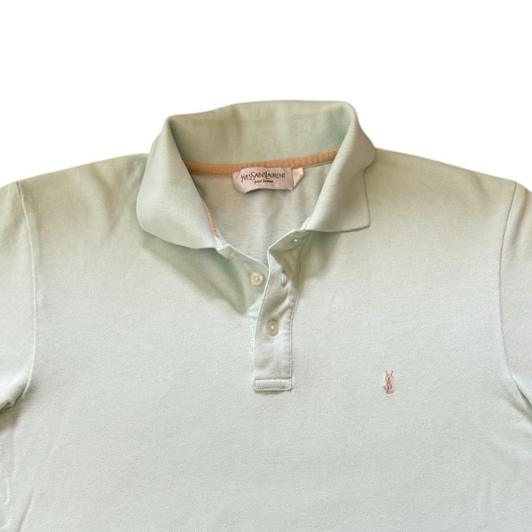 Medium Yves Saint Laurent Mint Green Polo Shirt