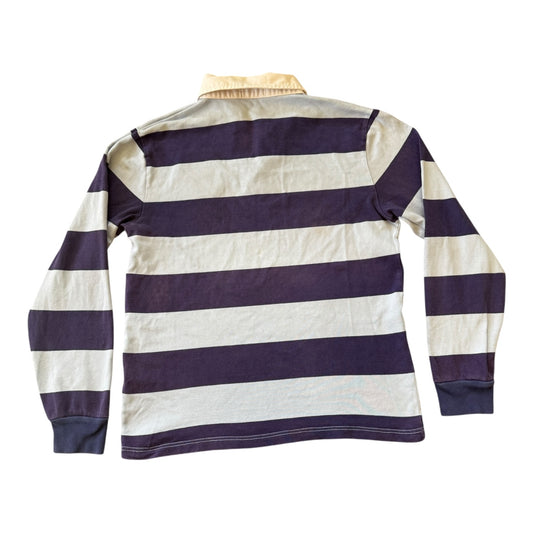 Large Ralph Lauren Navy and Blue Rugby Shirt