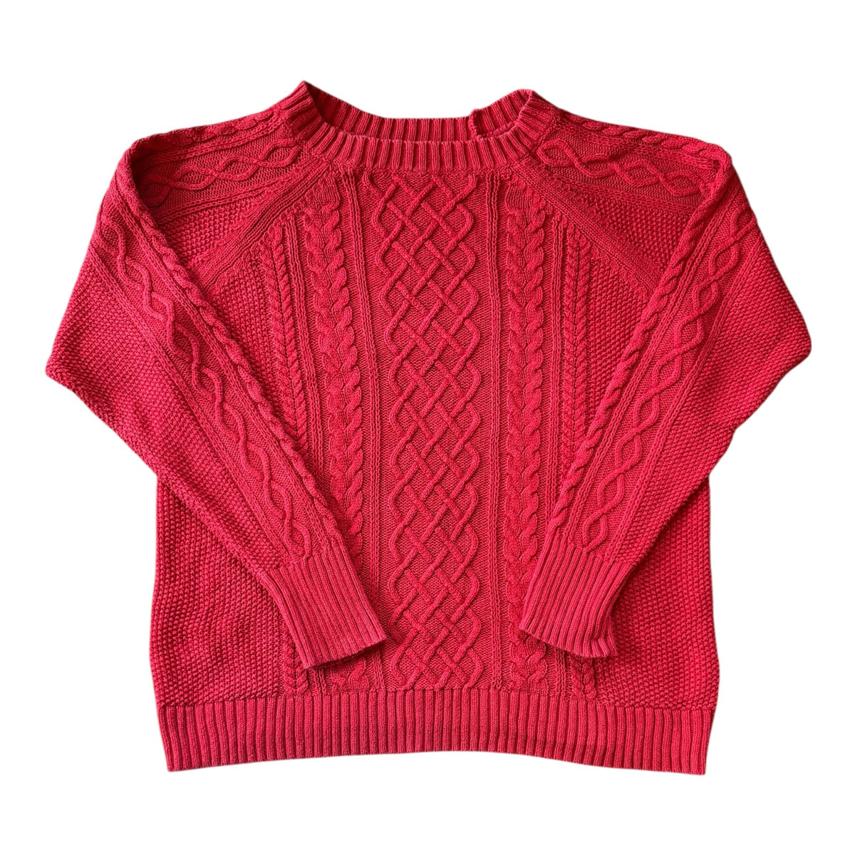 Woman's Large Gap Red Cable Knit Jumper