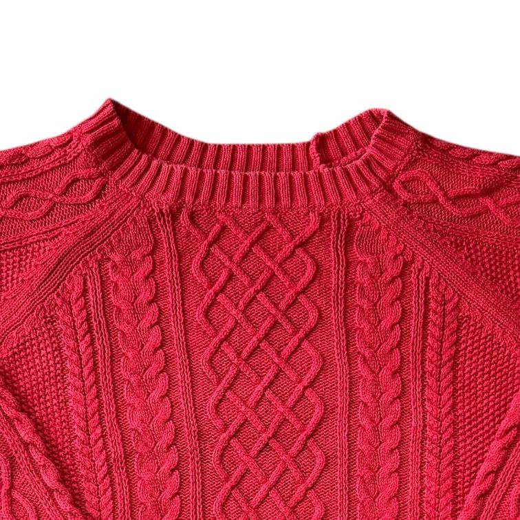 Woman's Large Gap Red Cable Knit Jumper