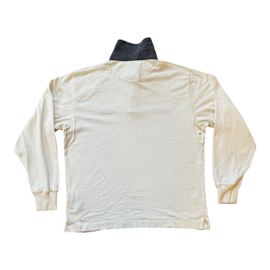 Large Gant White US-12 Rugby Shirt