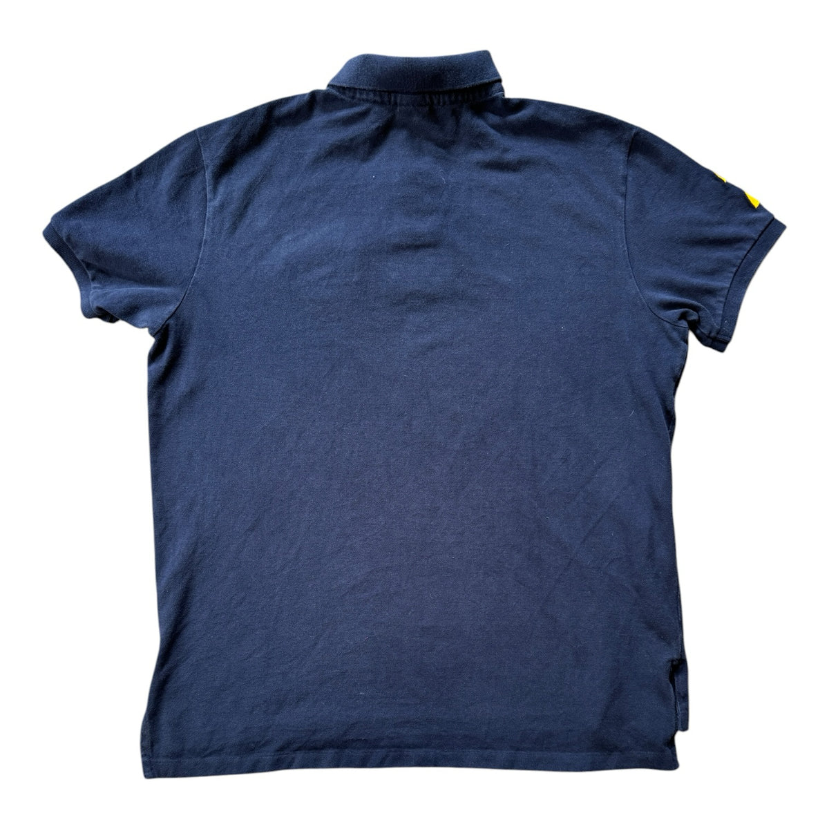 Large Ralph Lauren Navy and Yellow Big Pony Polo Shirt