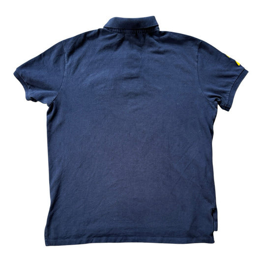 Large Ralph Lauren Navy and Yellow Big Pony Polo Shirt