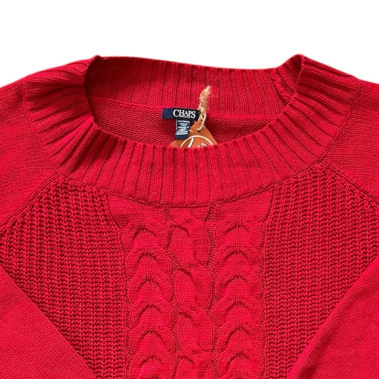 Woman's XXL Chaps Red Knitted Jumper
