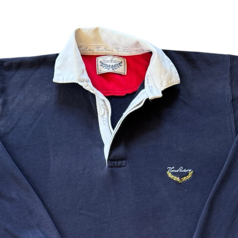 Small Thomas Burberry Navy Rugby Shirt