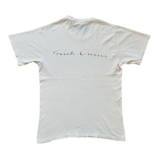 Small Stussy Rick Owens World Tour Collection White T-Shirt
