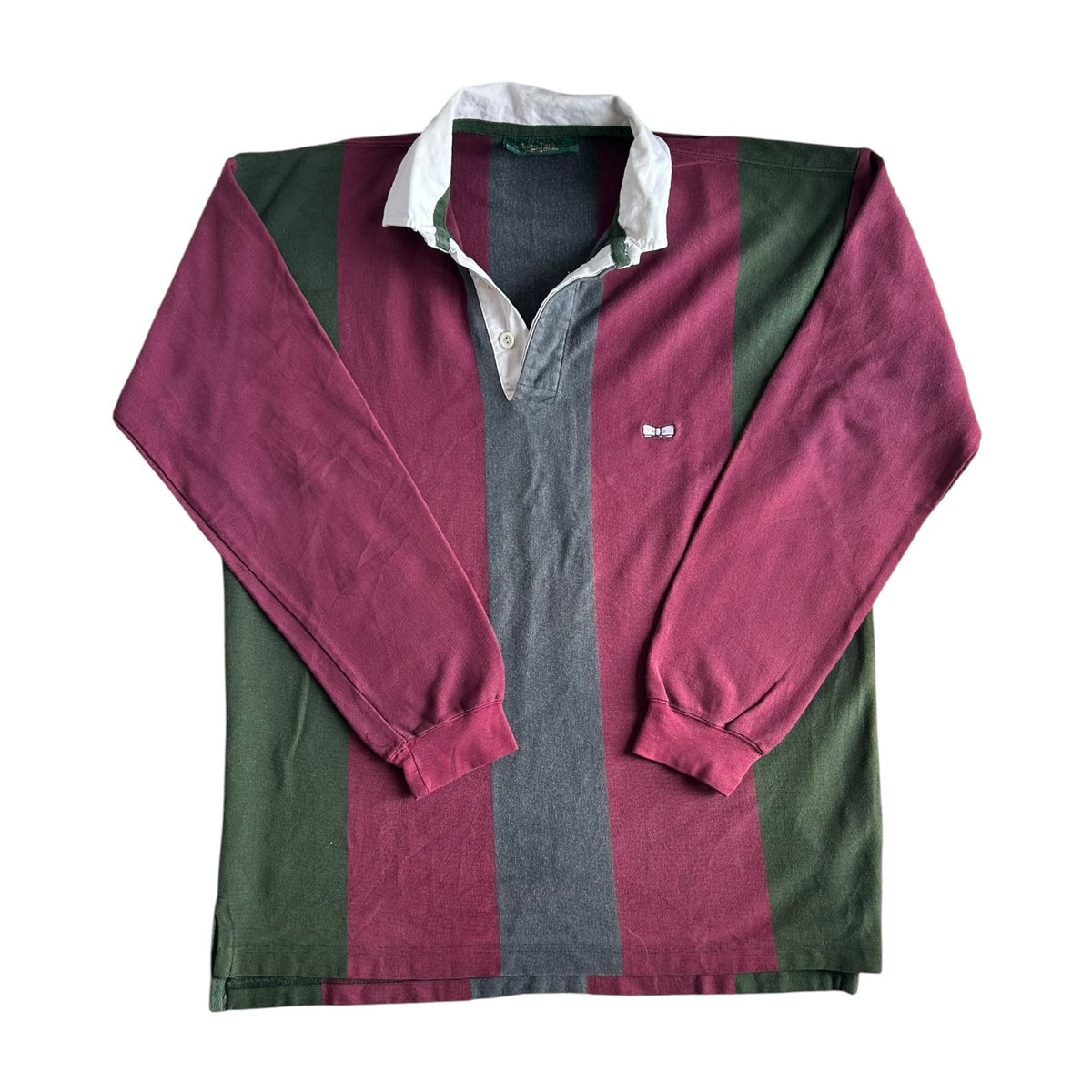 Large Eden Park Red, Green and Grey Rugby Shirt