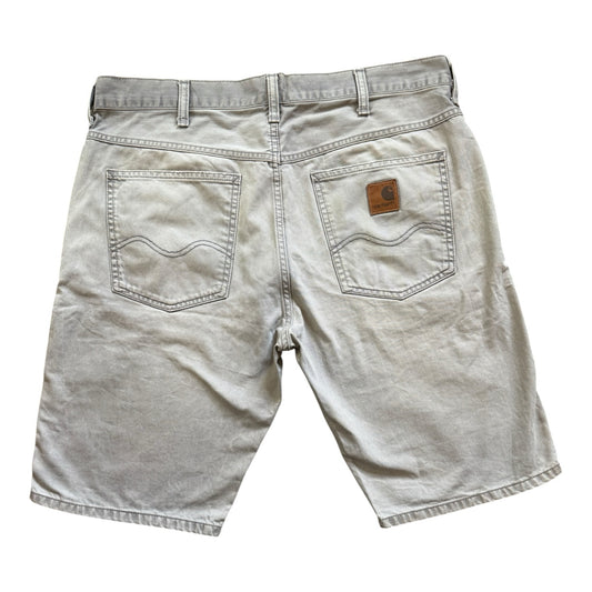 34" Carhartt Washed Grey Western Bermuda Denim Shorts