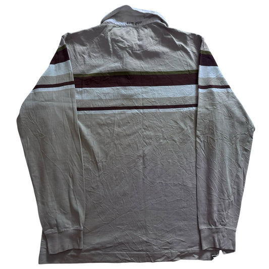 Medium Dutti Sport Beige, Burgundy and Green Rugby Shirt