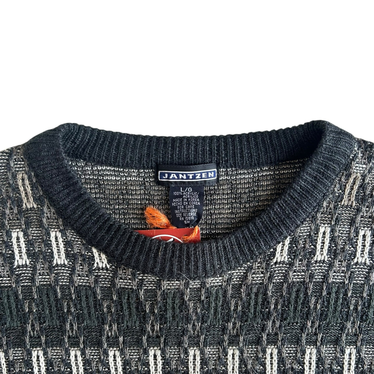 Large Jantzen Black Funky Knit Jumper