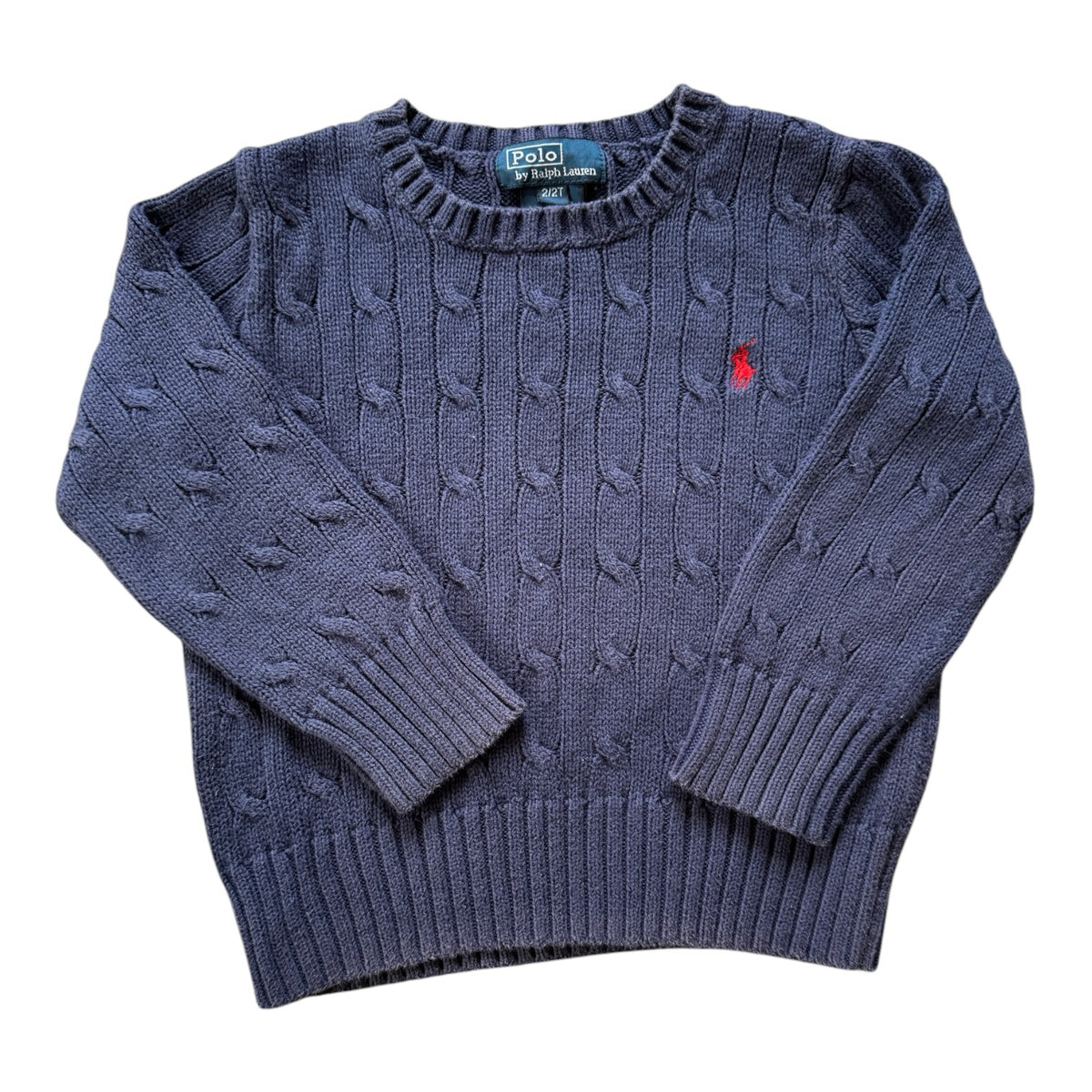 Aged 2 Ralph Lauren Navy Cable Knit Jumper