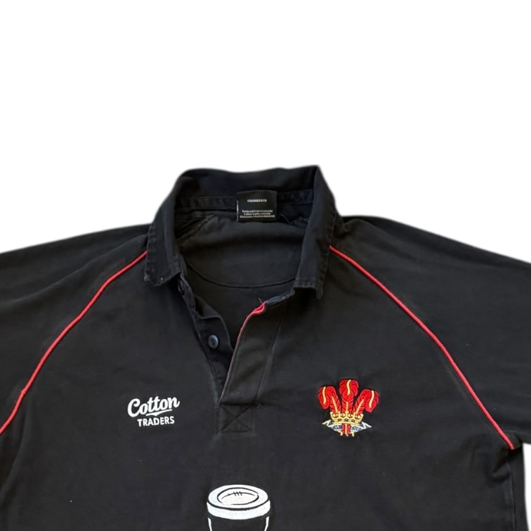 Extra large Cotton Traders Guinness Black Wales Rugby Shirt