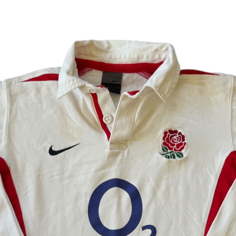 Medium 2003-05 Nike England White Rugby Shirt