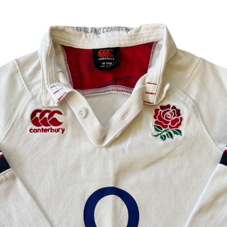 Aged 10 Canterbury White England Rugby Shirt