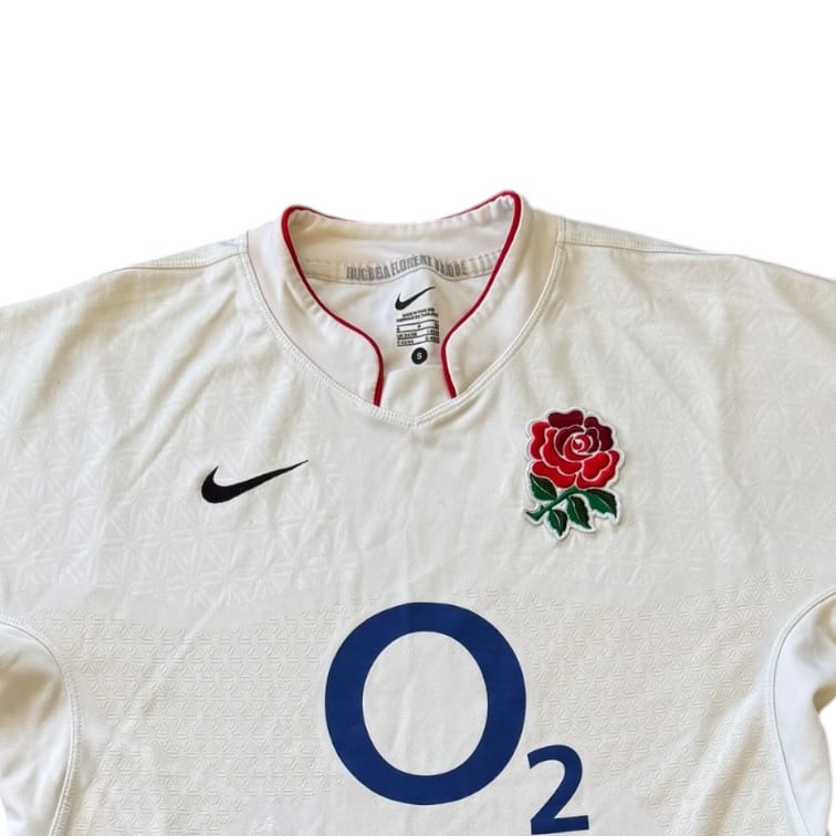 Small 2009 Nike White England Rugby Shirt