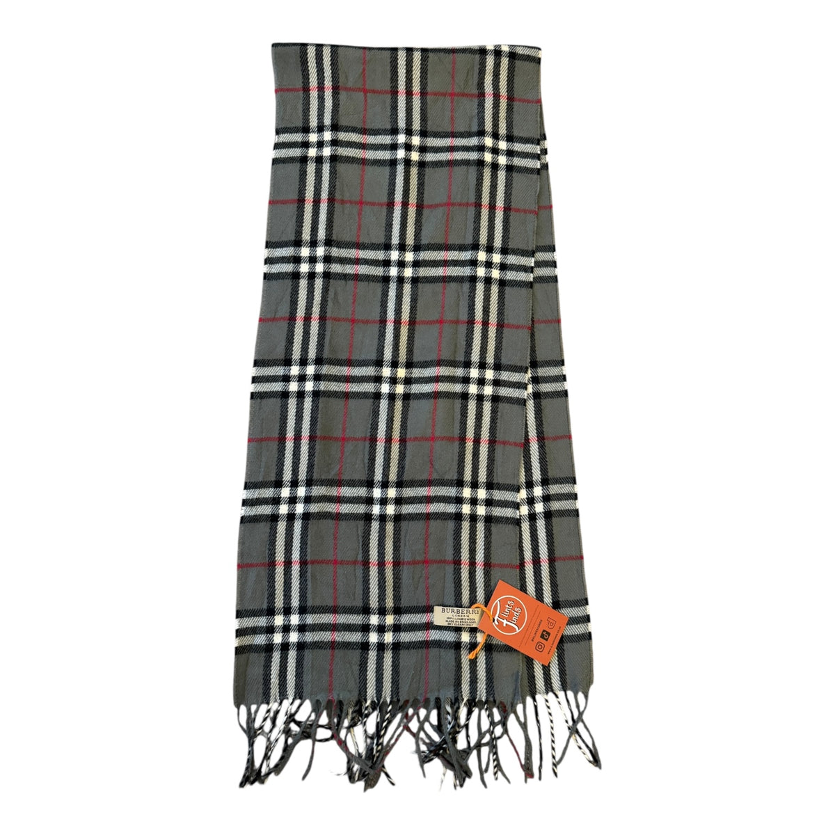 Burberry Grey Lambswool Scarf