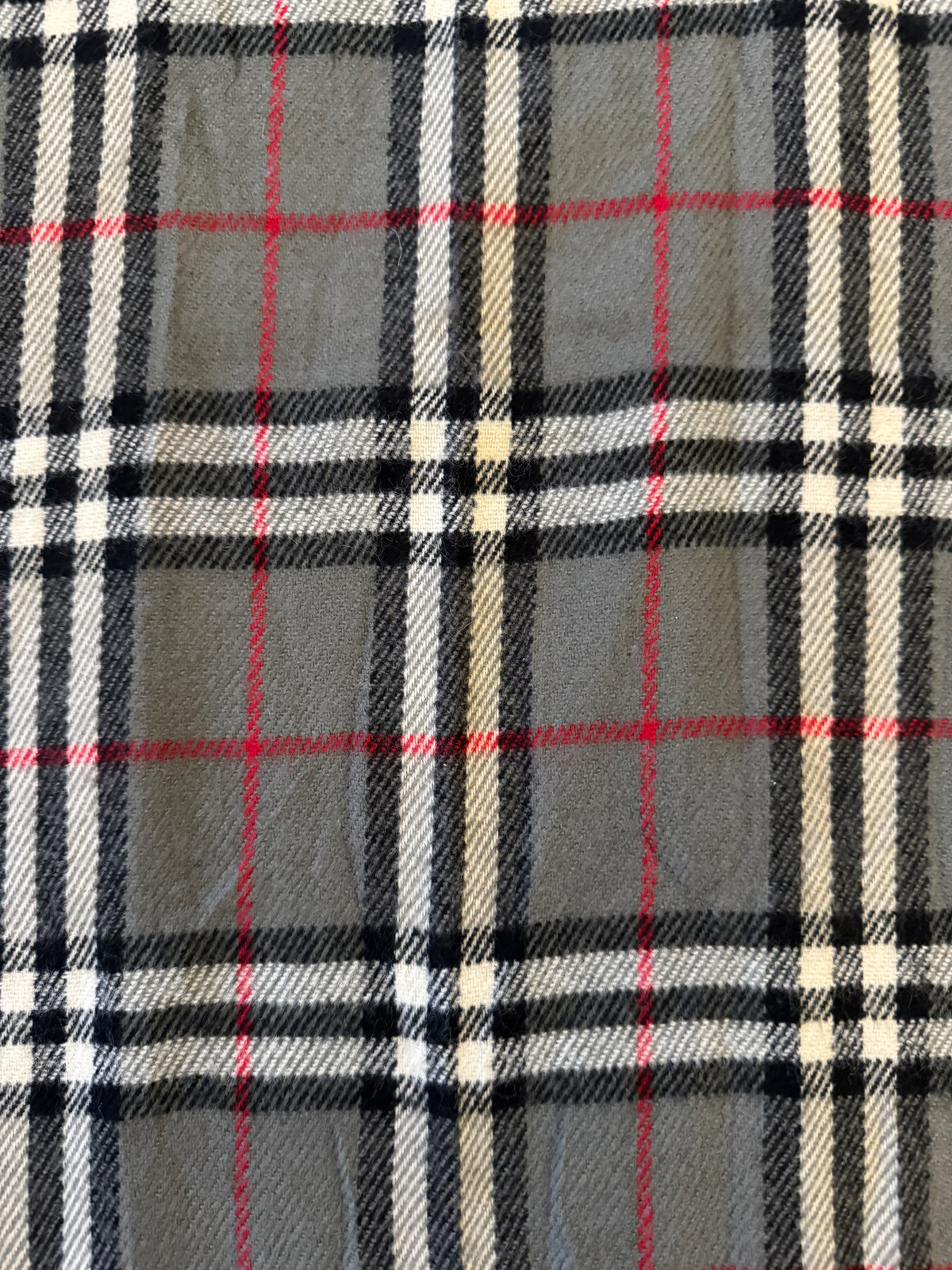 Burberry Grey Lambswool Scarf