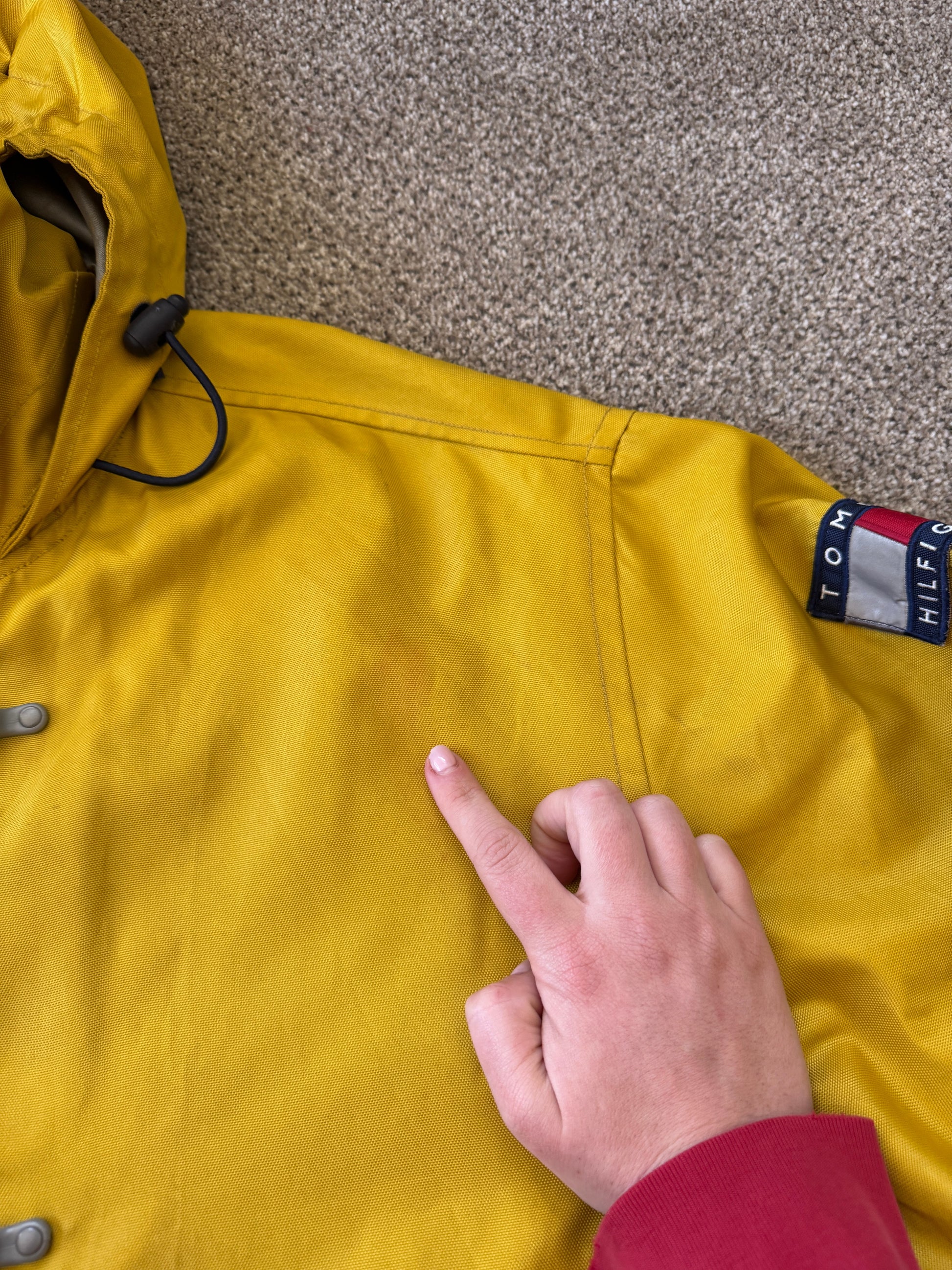 Large 90's Tommy Hilfiger Yellow Sailing Gear Jacket