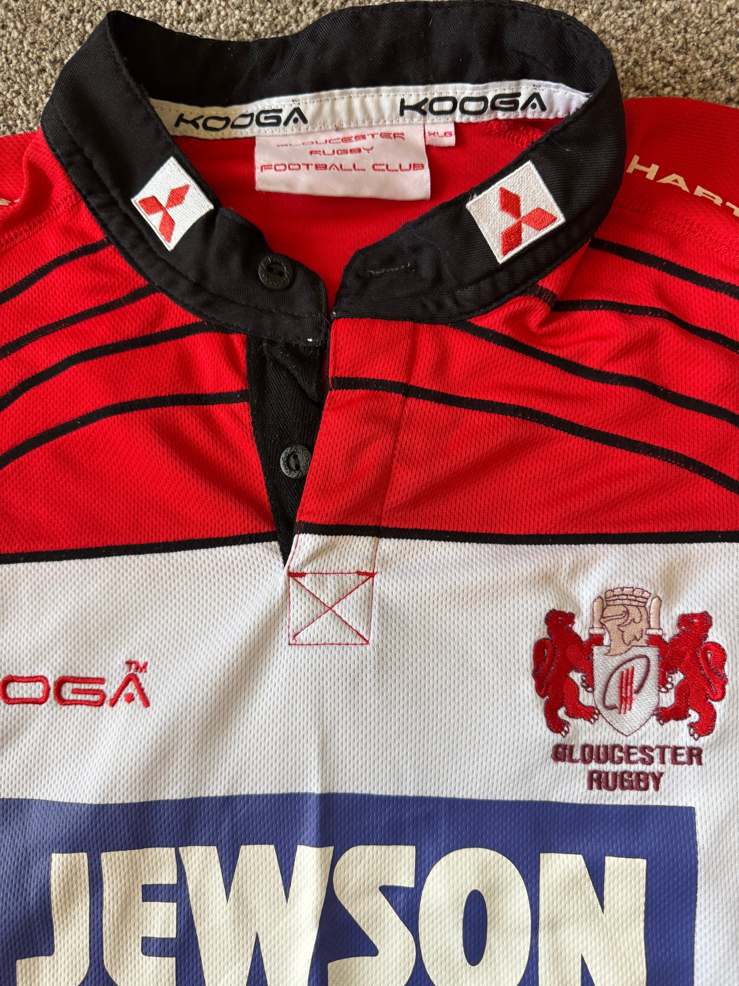 Extra large Kooga Red 2011 Gloucester Rugby Shirt
