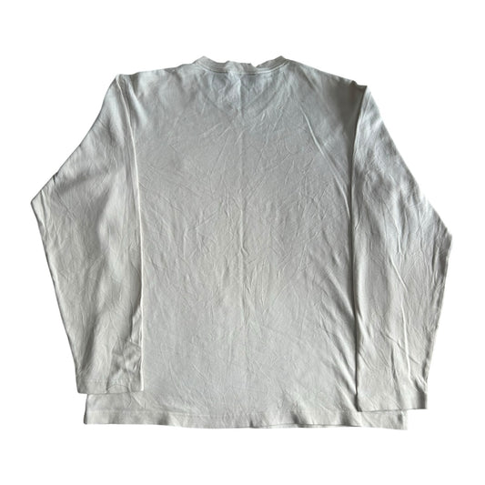 Medium Timberland White Thin V-Neck Sweatshirt