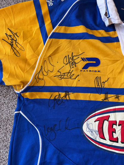 Signed Large Blue Leeds Rhinos Rugby Shirt