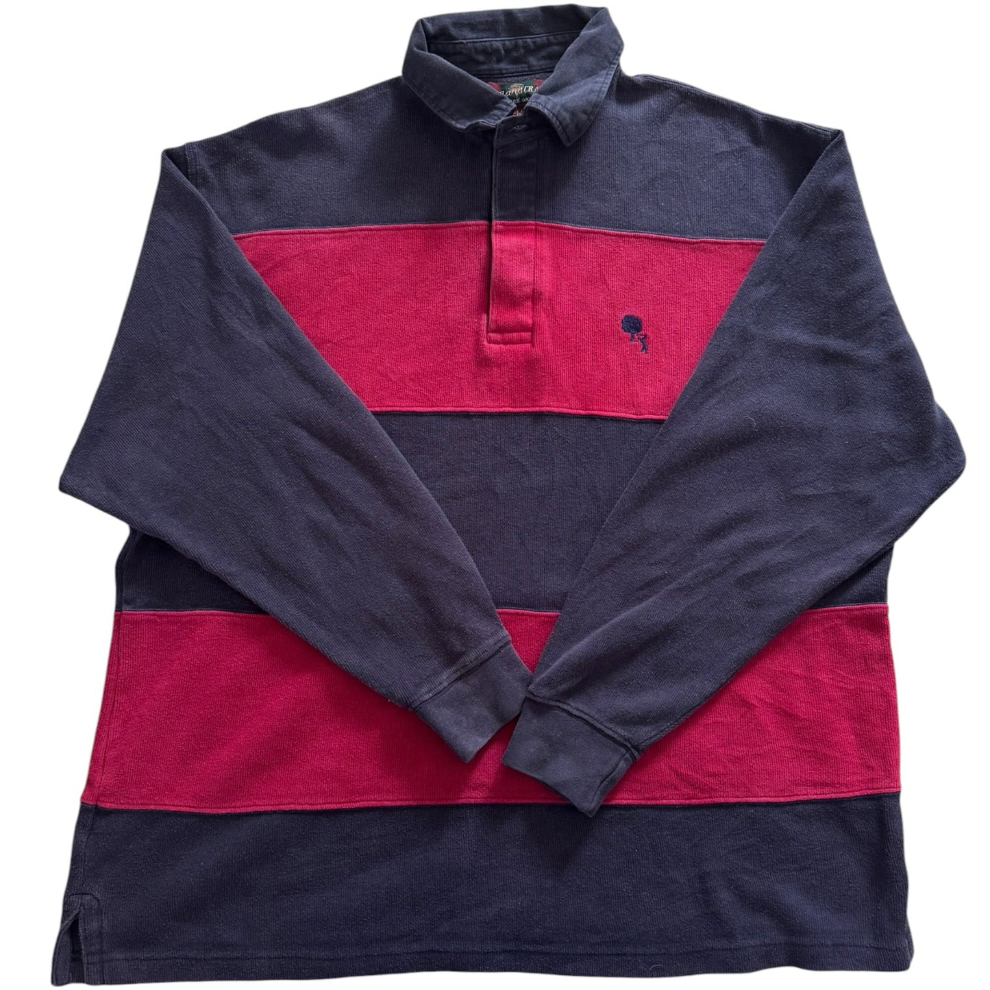 Medium Phil and Craft Navy and Red Rugby Shirt