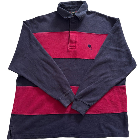 Medium Phil and Craft Navy and Red Rugby Shirt