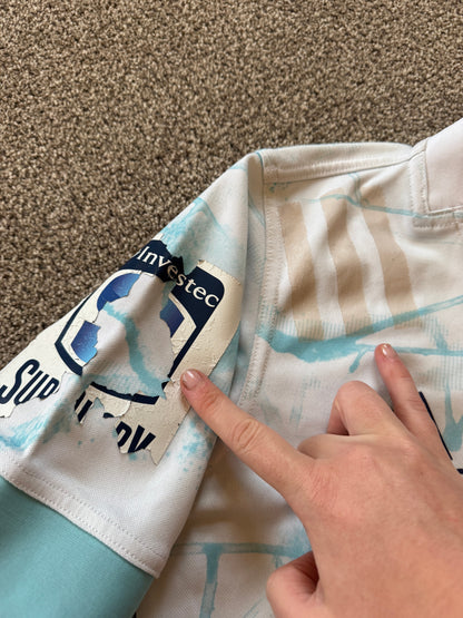 Small Adidas White Auckland Blues Rugby Shirt