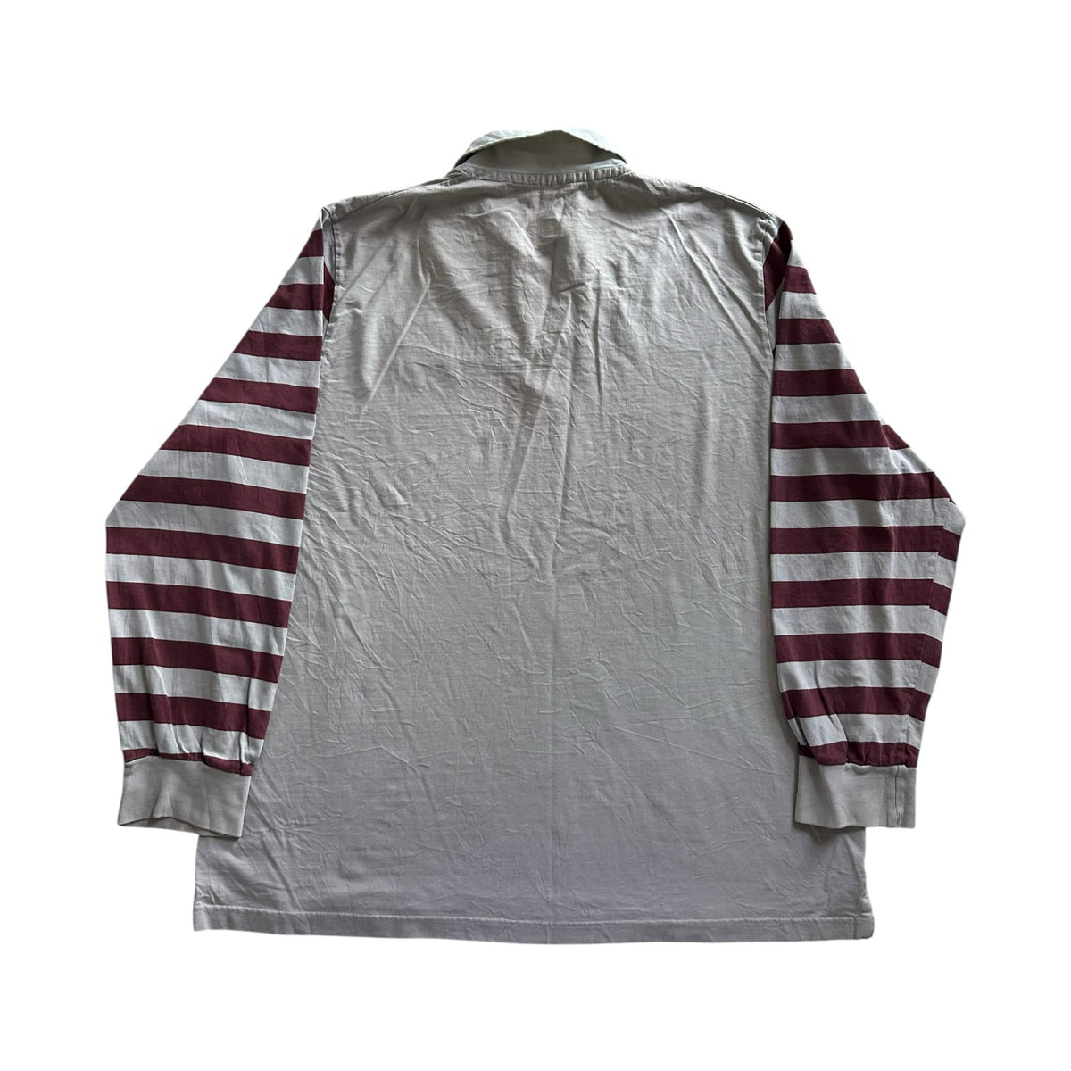 3XL Rugby Beige and Maroon Rugby Shirt