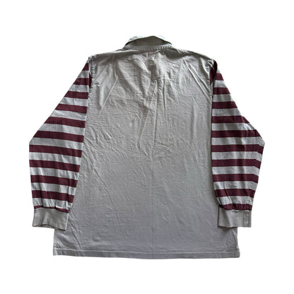 3XL Rugby Beige and Maroon Rugby Shirt