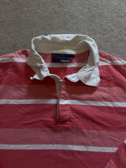 Large Quebramar Pink and White Rugby Shirt