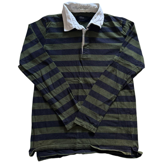 Medium Zara Green and Navy Rugby Shirt