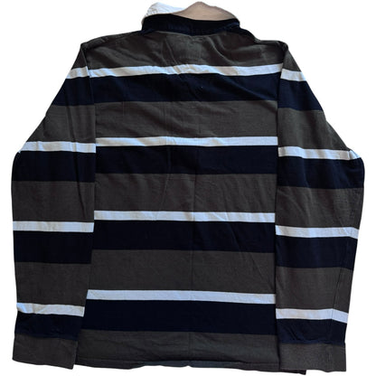 XXL Zara Brown and White Rugby Shirt