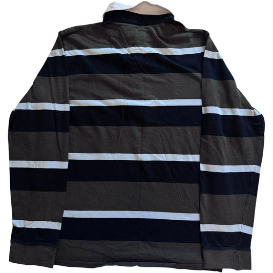 XXL Zara Brown and White Rugby Shirt