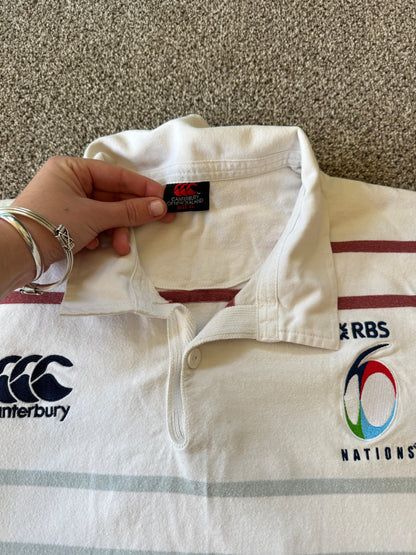 Extra large Canterbury White 6 Nations Rugby Shirt