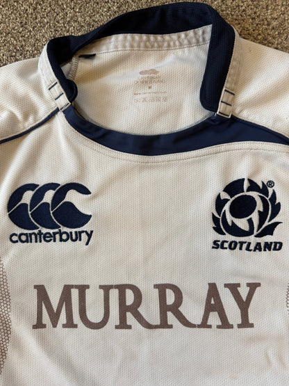 Medium 2009 Canterbury White Scotland Rugby Shirt