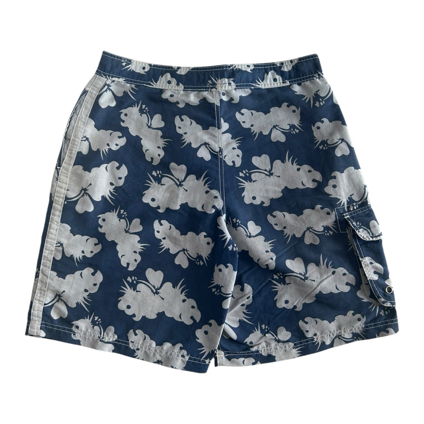 Medium Tommy Hilfiger Blue Patterned Board Shorts