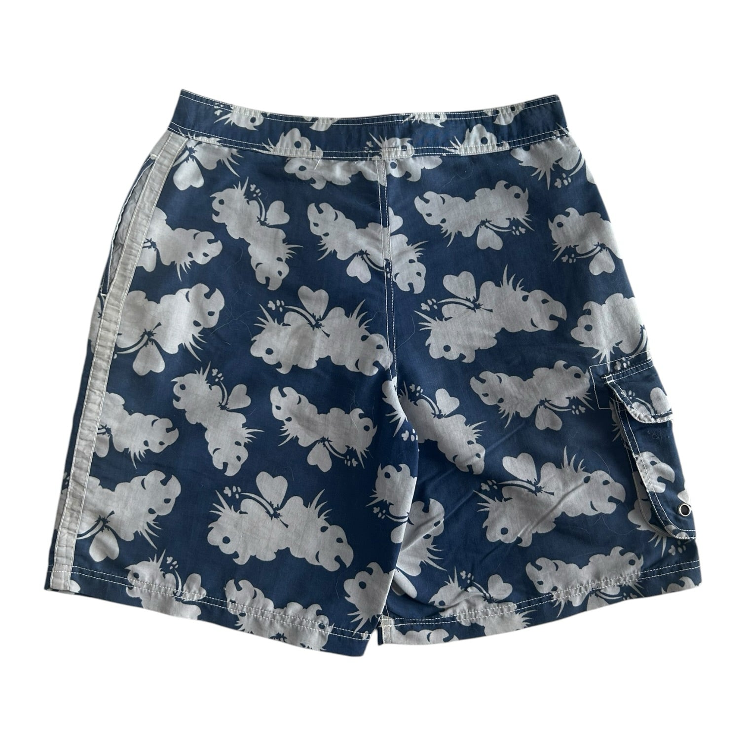Medium Tommy Hilfiger Blue Patterned Board Shorts