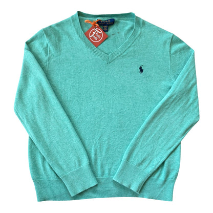 Aged 10-12 Ralph Lauren Green V-Neck Jumper