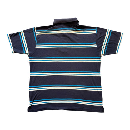 Medium Slazenger Navy Striped Polo Shirt