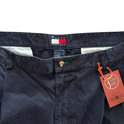 42" Tommy Hilfiger Navy Pleated Chino Shorts