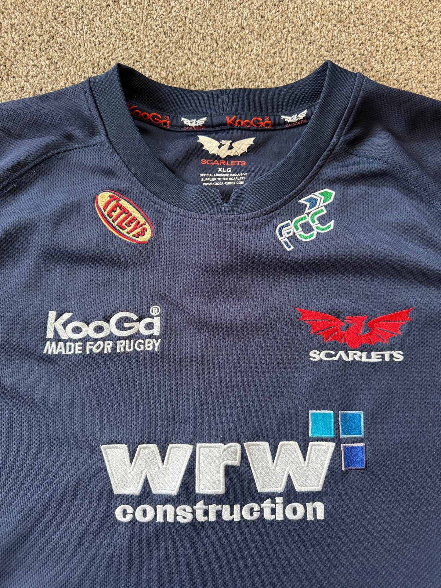 Extra large Kooga Scarlets Navy Rugby Shirt