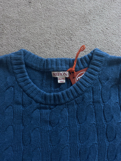 Extra large Merona Blue Cable Knit Jumper
