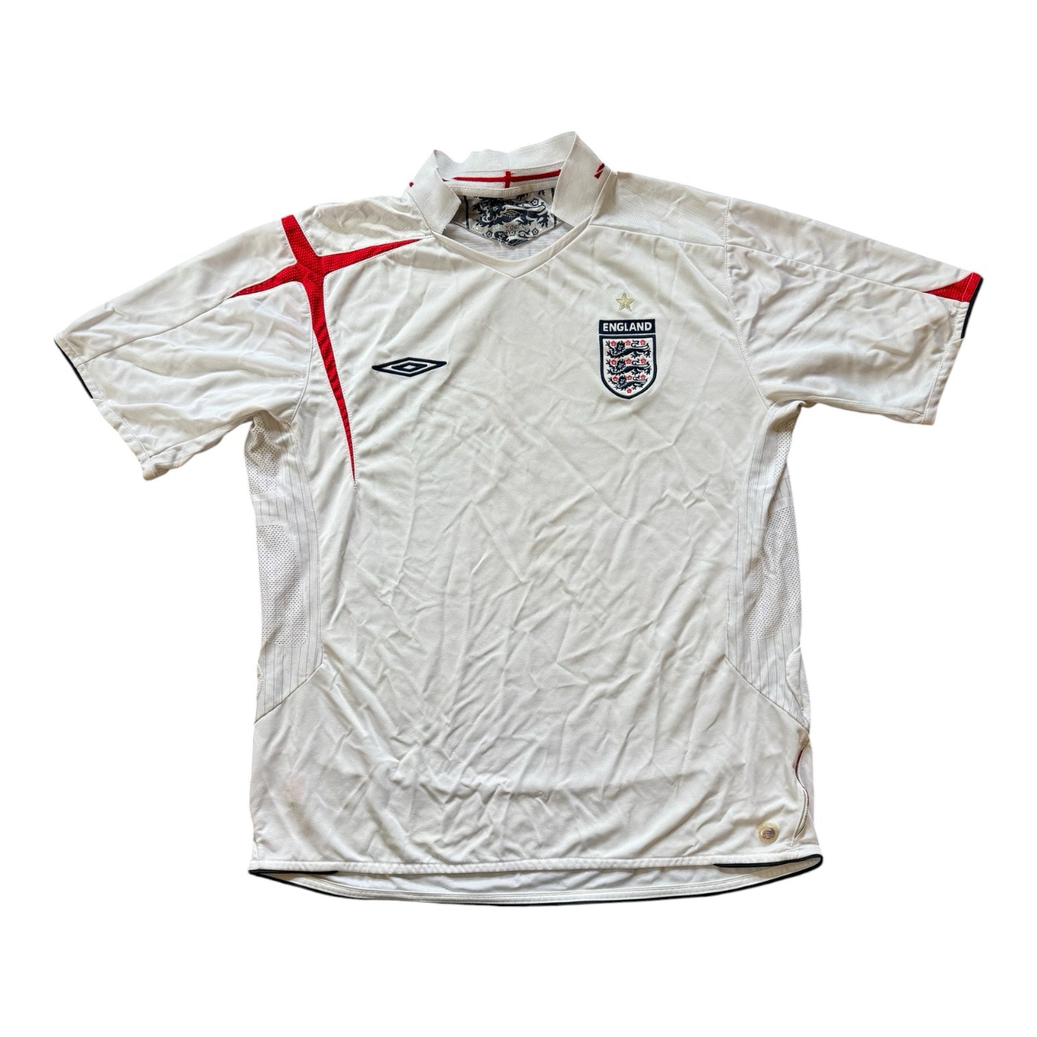 2006 Extra large Umbro White England Football Shirt