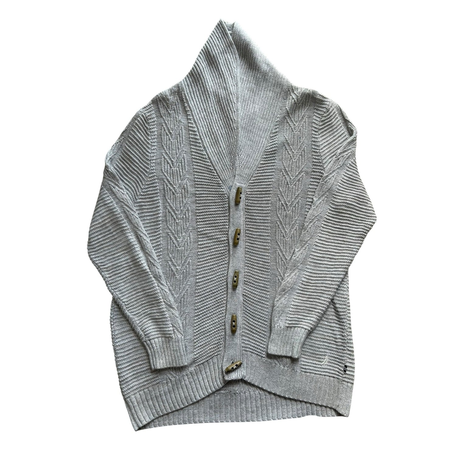 Medium Nautica Grey Shawl Neck Cardigan