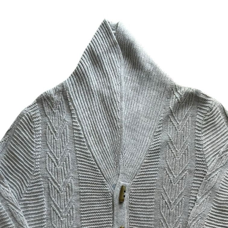 Medium Nautica Grey Shawl Neck Cardigan