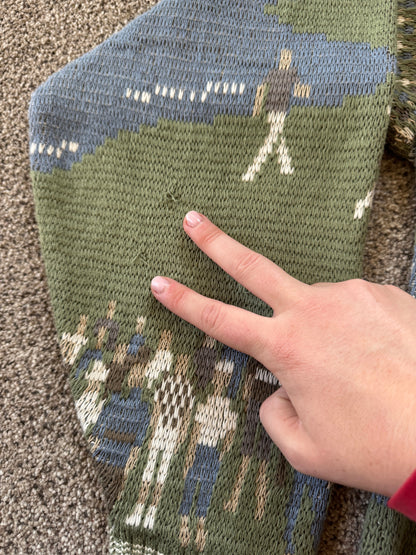 Large 90's Crossings Green "Walk up the Fairway" Golf Knitted Jumper