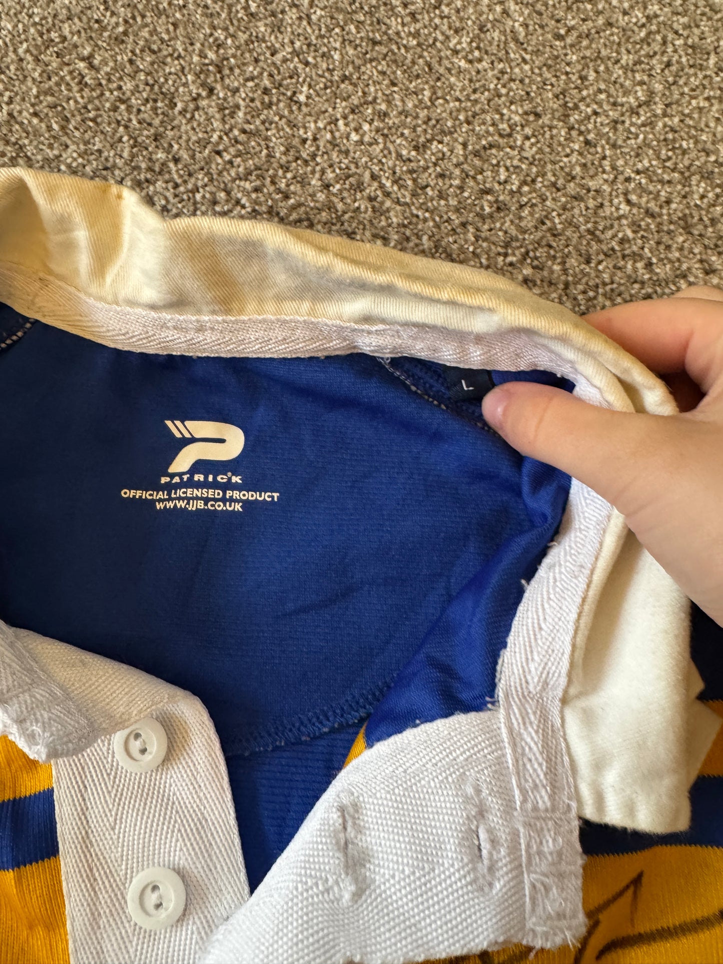 Signed Large Blue Leeds Rhinos Rugby Shirt