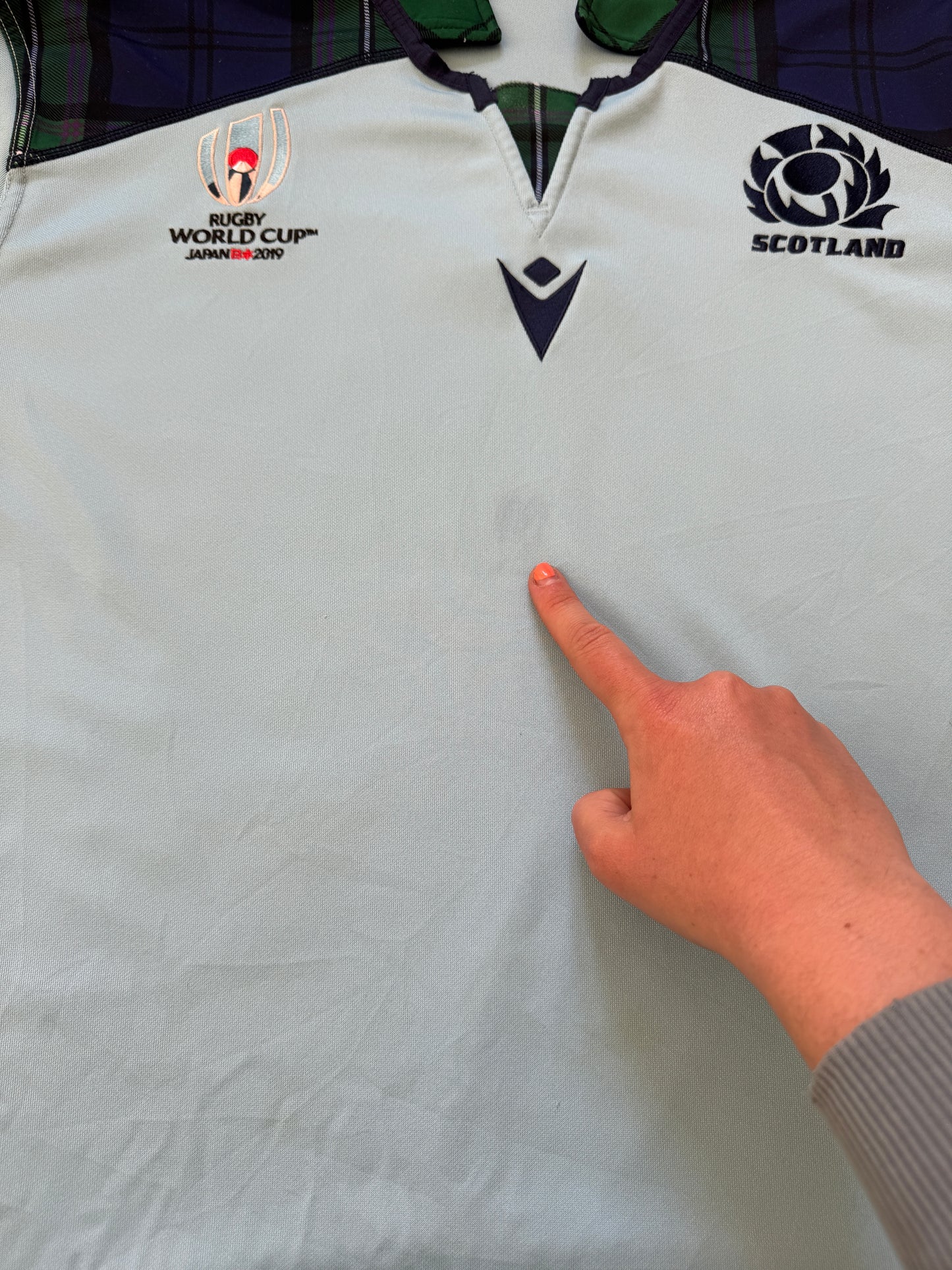 4XL 2019 Scotland Rugby Russell Blue Rugby Shirt